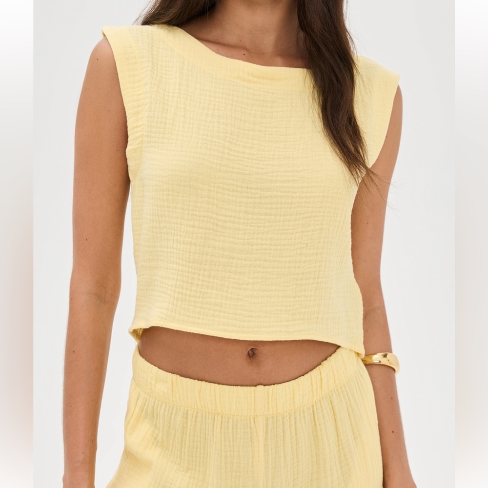 Le Bop Odette Yellow Sleeveless Top